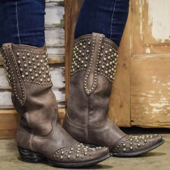Old Gringo Shoes Old Gringo Leigh Ann Brown Studded Boot Poshmark